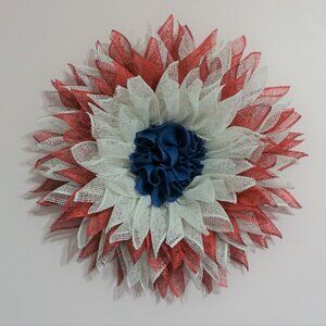 Red and White Summer Flower